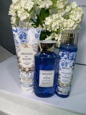 “Dressed in White” BBW New Full Size 3 Pc Body Care Set